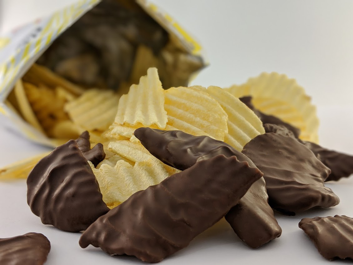 Chocolate Covered Potato Chips | Swiss Diamond Chocolate covered potato chips near me